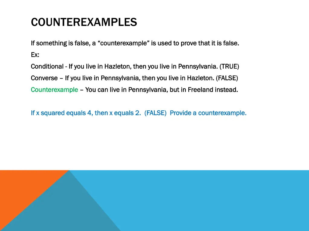 counterexamples