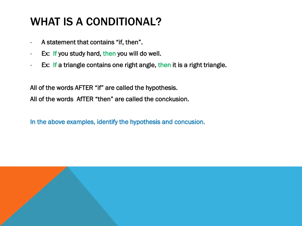 what is a conditional