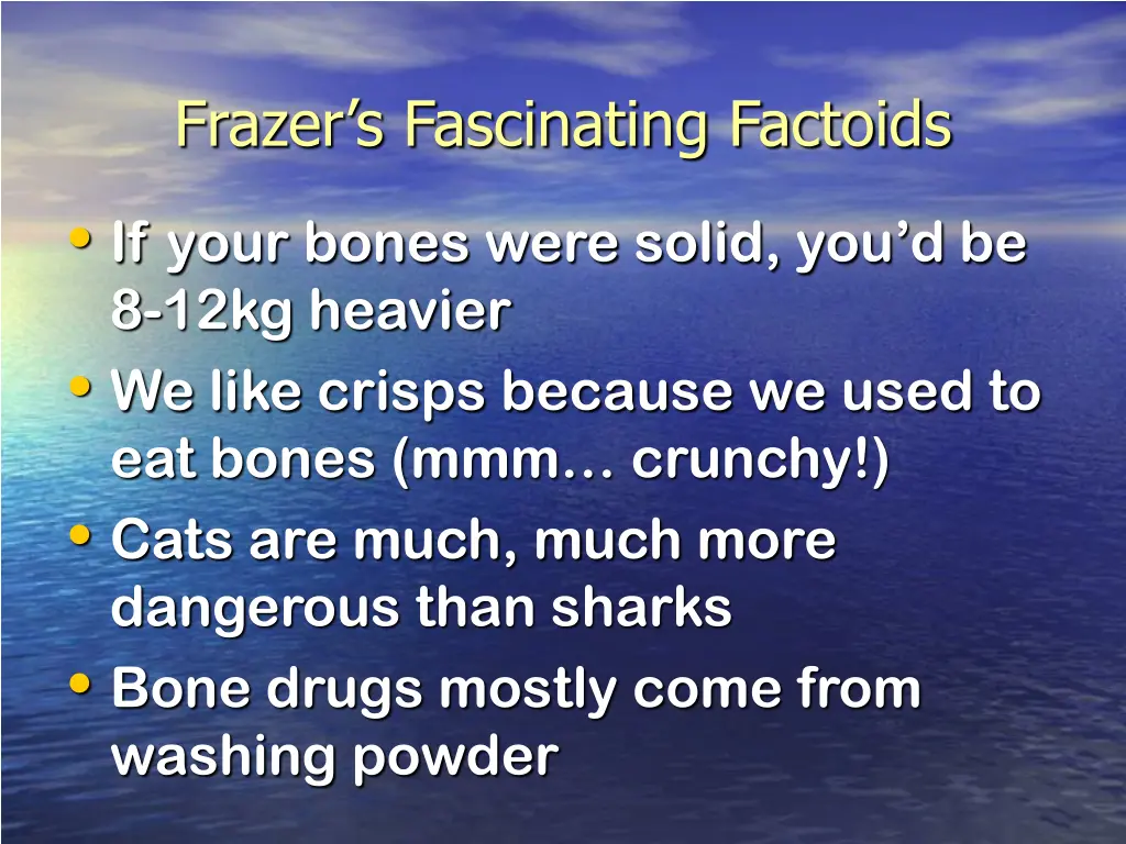 frazer s fascinating factoids