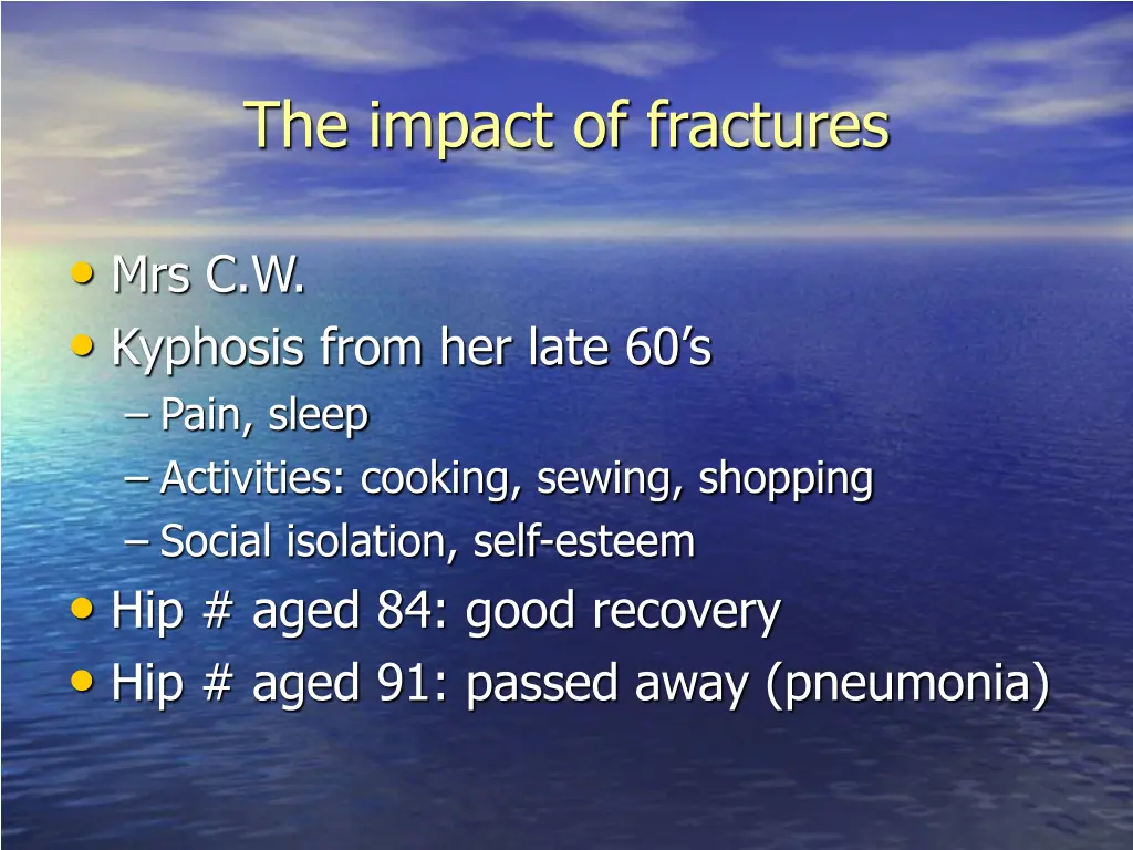 the impact of fractures