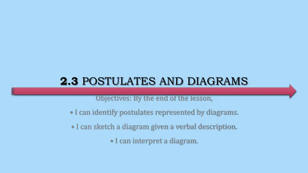 2 3 postulates and diagrams