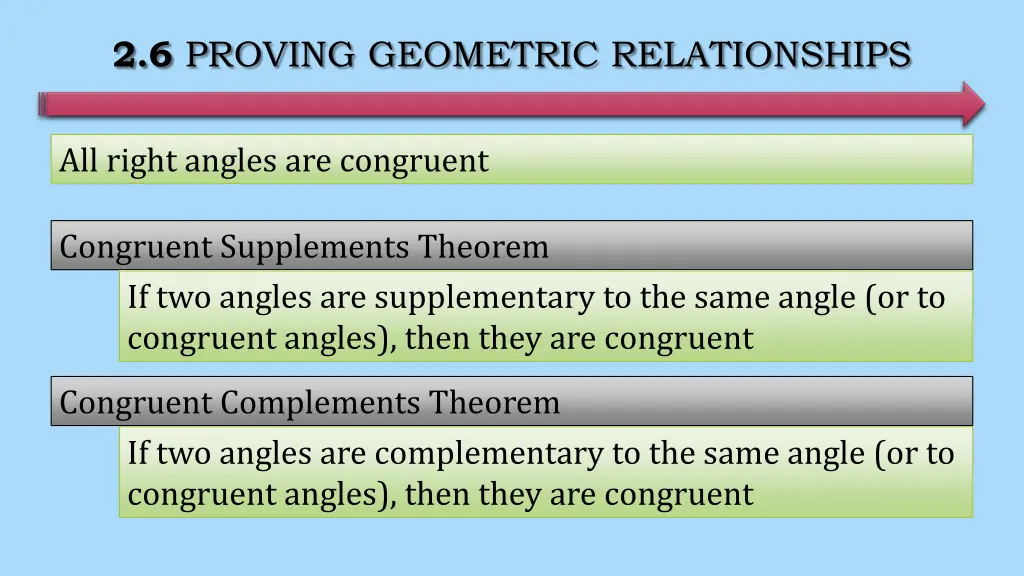 2 6 proving geometric relationships 1