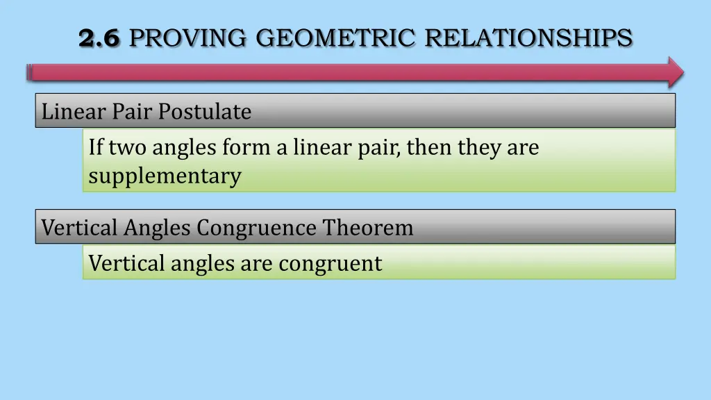 2 6 proving geometric relationships 2