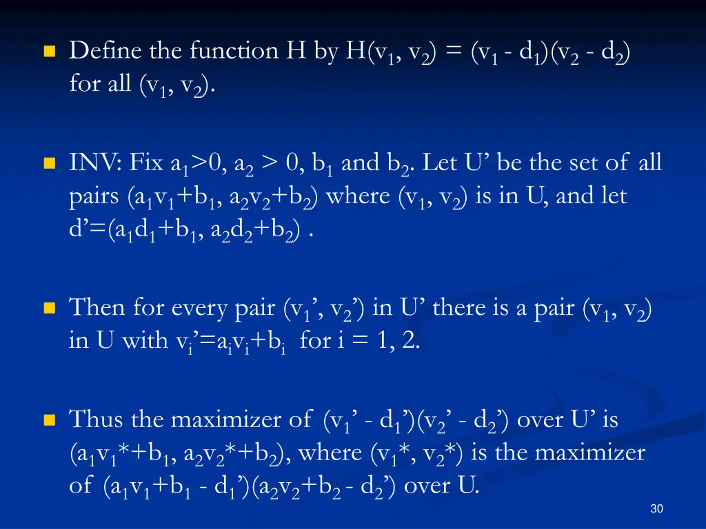 define the function