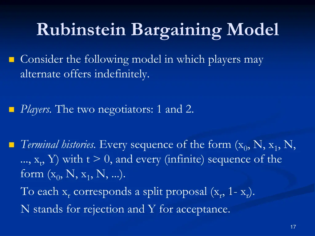 rubinstein bargaining model