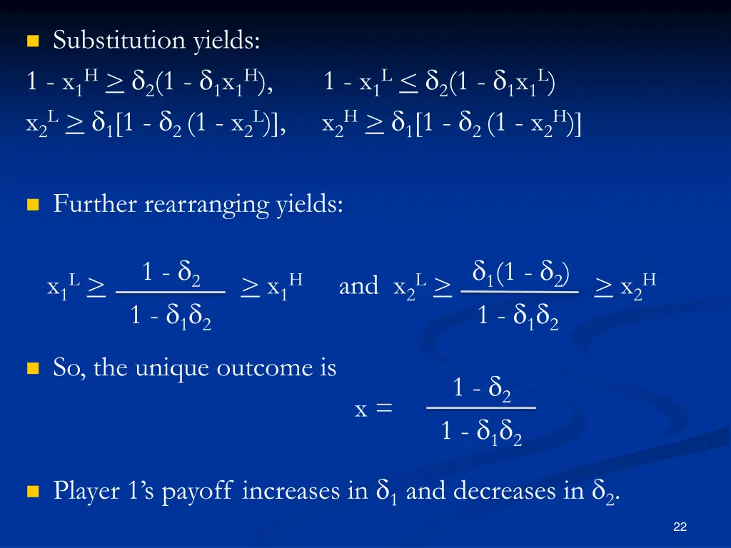 substitution yields