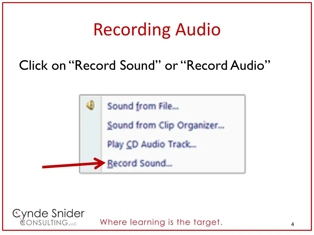 recording audio 1