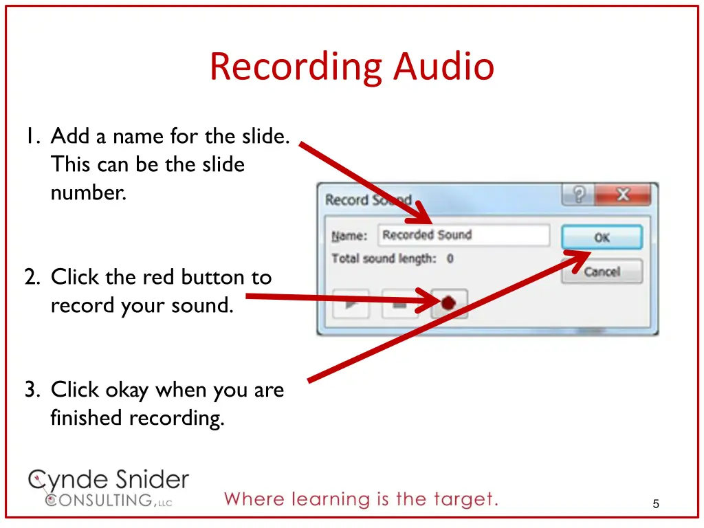 recording audio 2