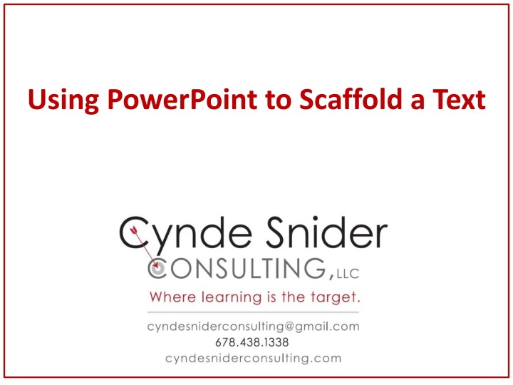 using powerpoint to scaffold a text