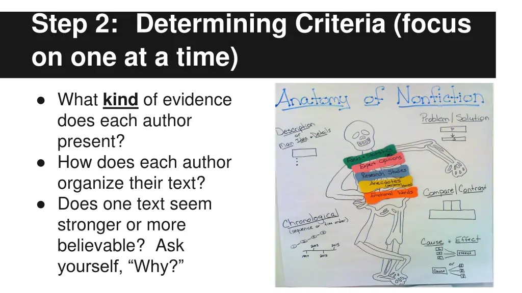 step 2 determining criteria focus on one at a time