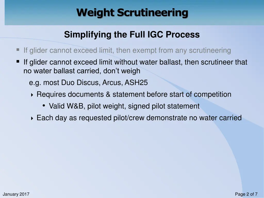 weight scrutineering 1