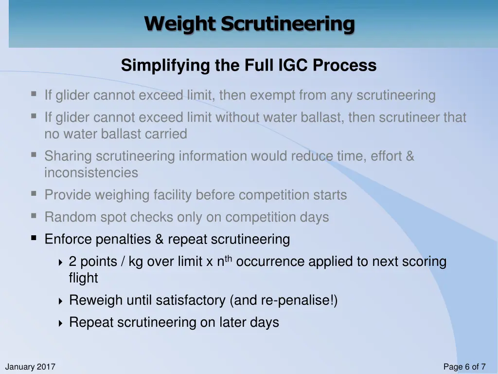 weight scrutineering 5