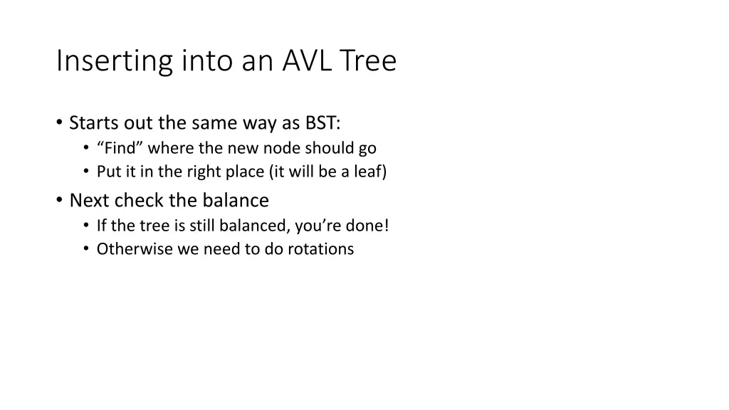 inserting into an avl tree