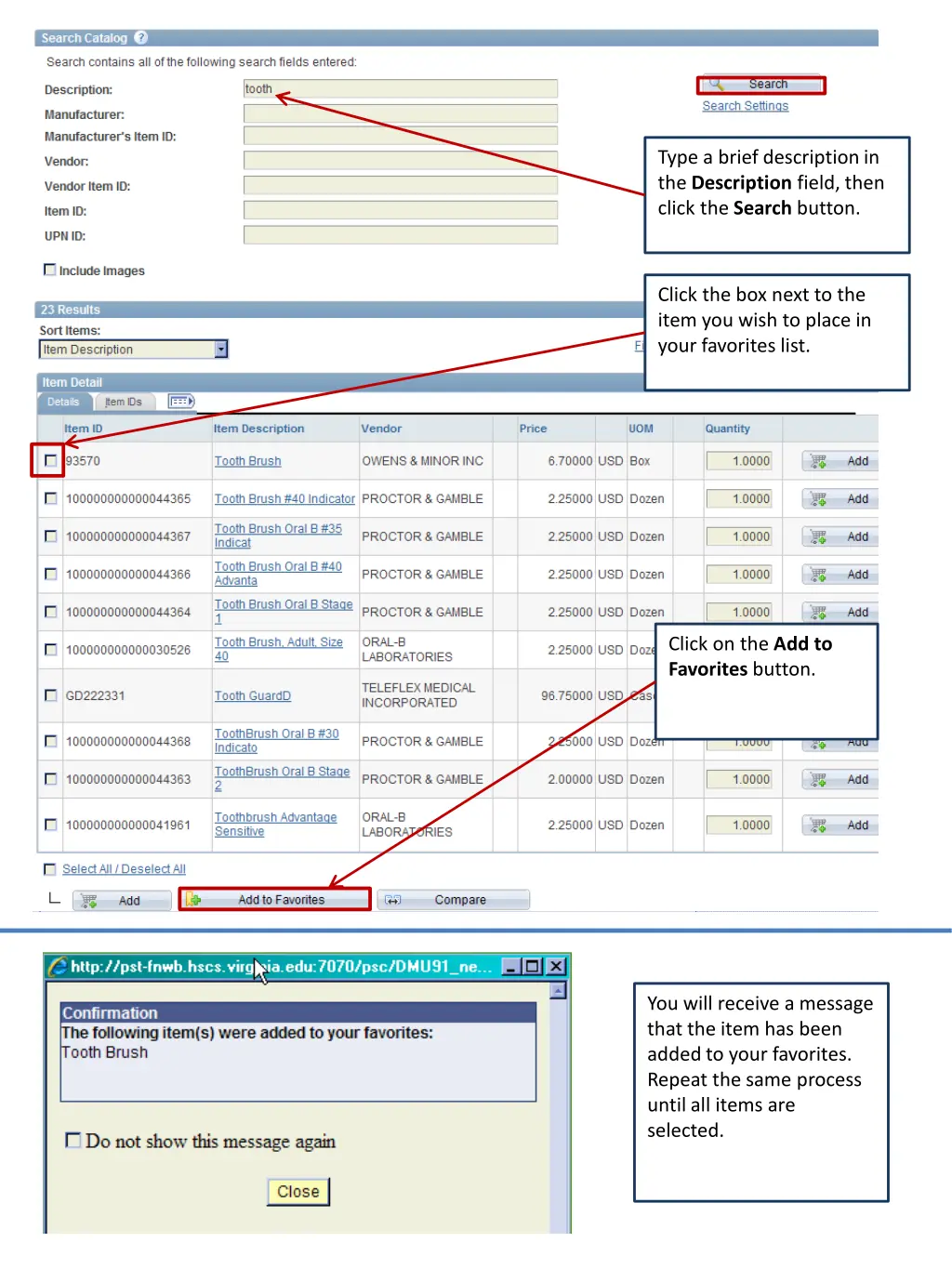 type a brief description in the description field