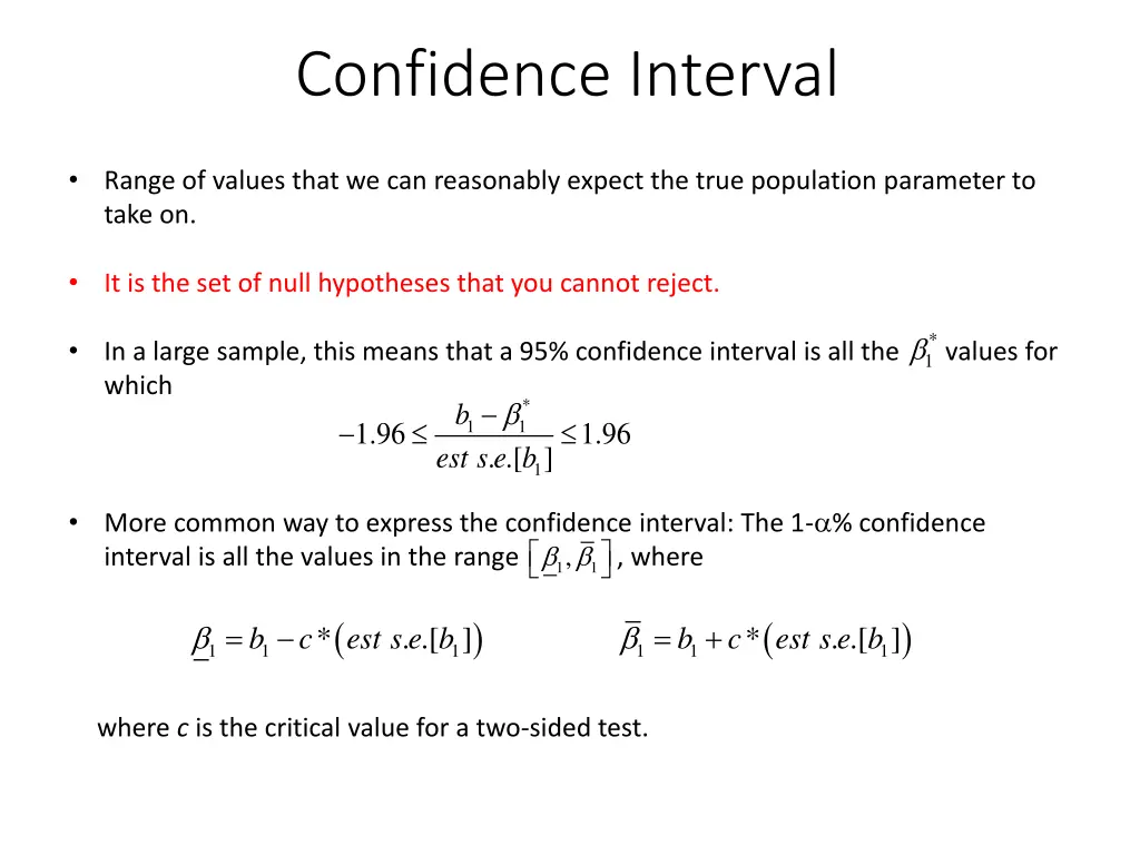 confidence interval