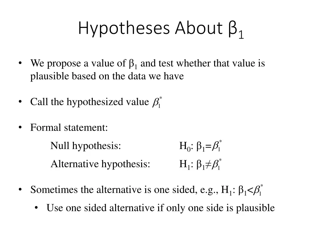 hypotheses about 1