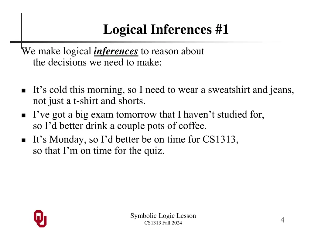 logical inferences 1