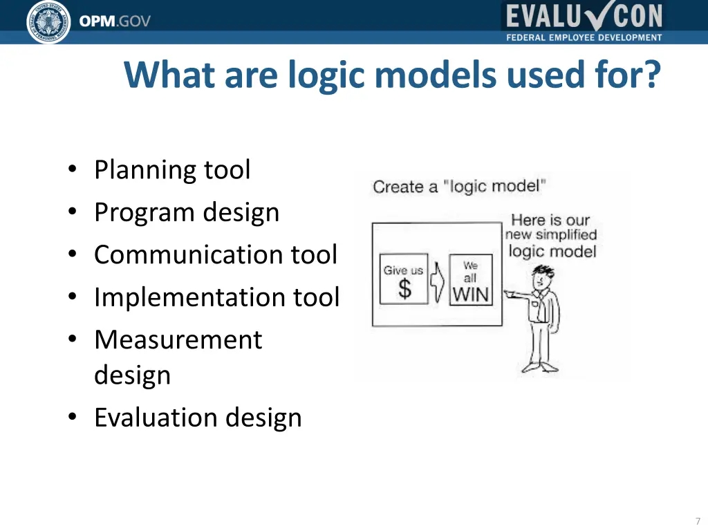 what are logic models used for