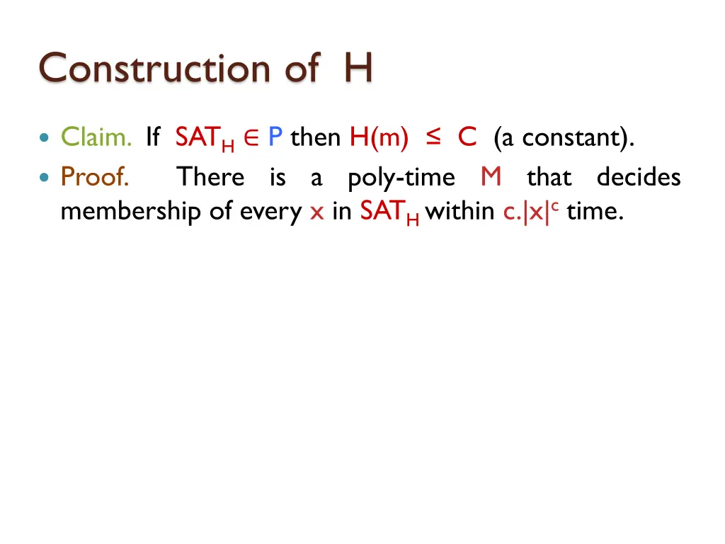 construction of h 3