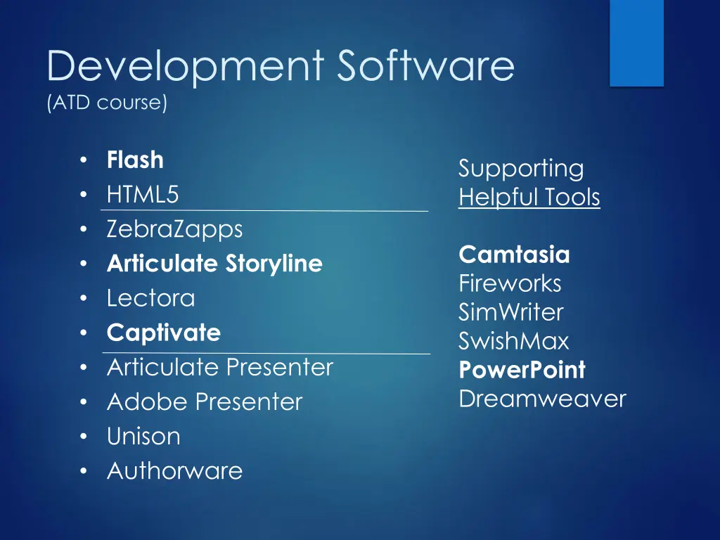 development software atd course