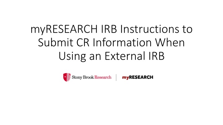 myresearch irb instructions to submit