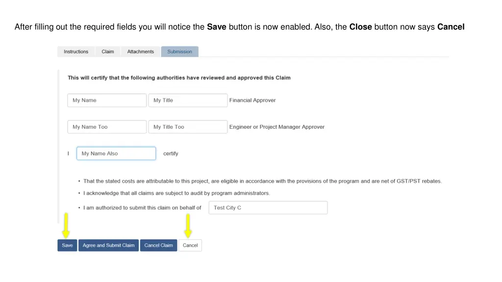 after filling out the required fields you will