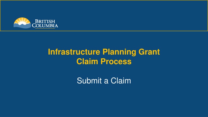 infrastructure planning grant claim process