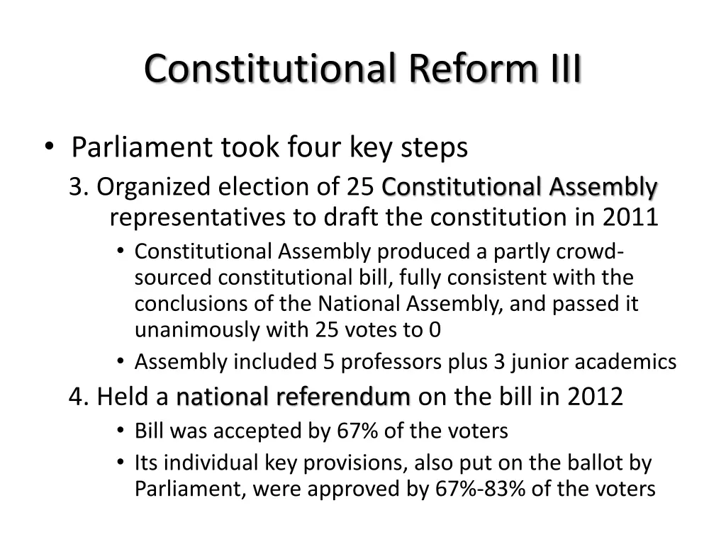 constitutional reform iii