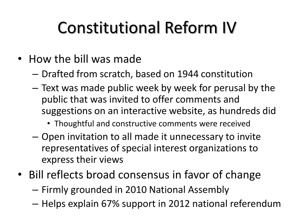 constitutional reform iv