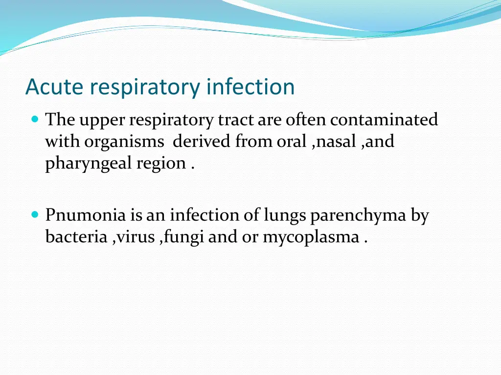 acute respiratory infection