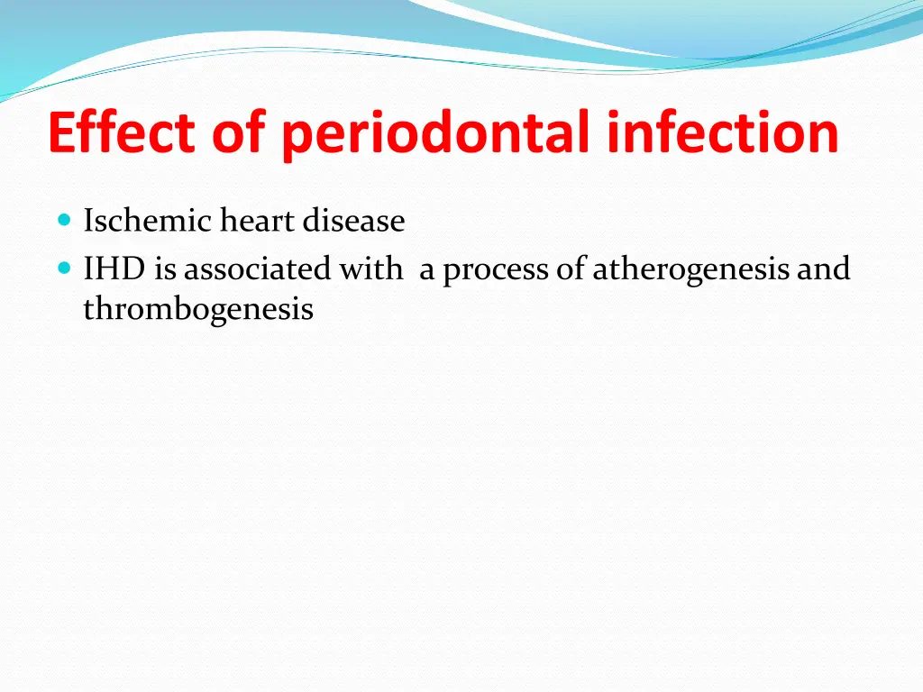 effect of periodontal infection