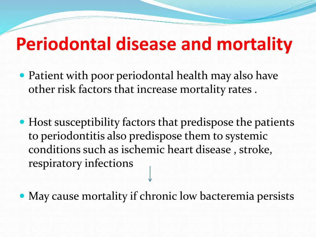 periodontal disease and mortality