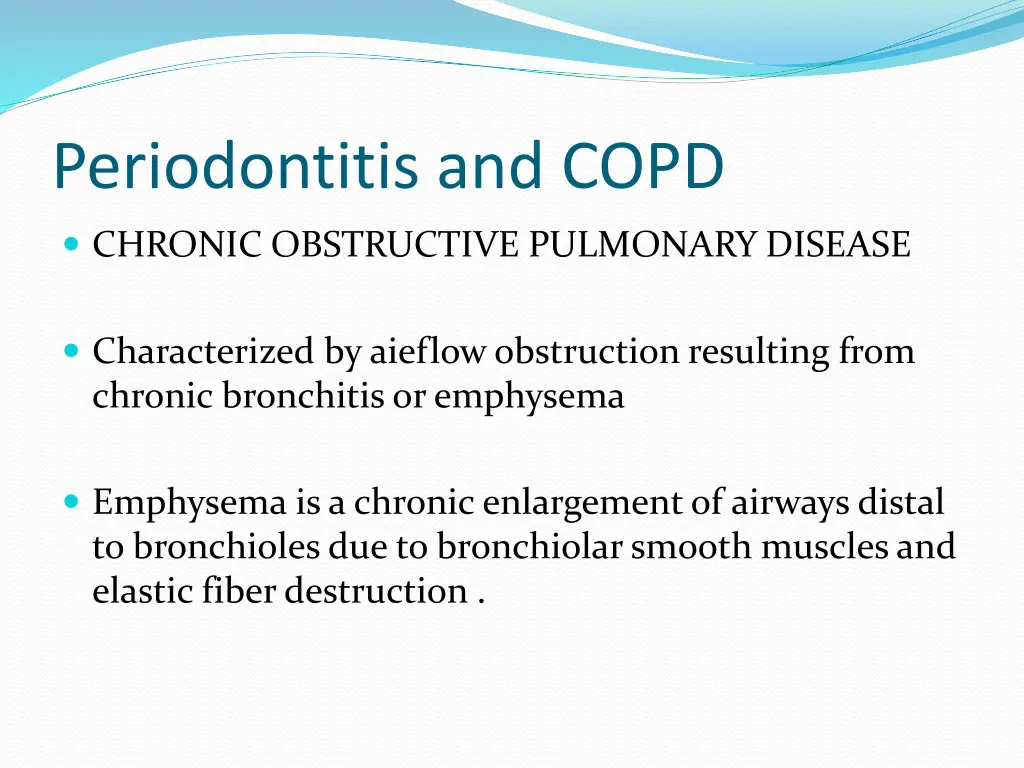 periodontitis and copd