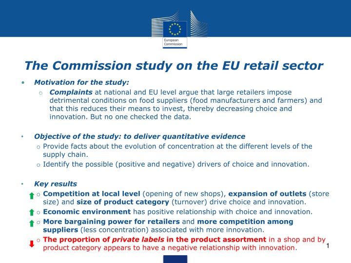 the commission study on the eu retail sector