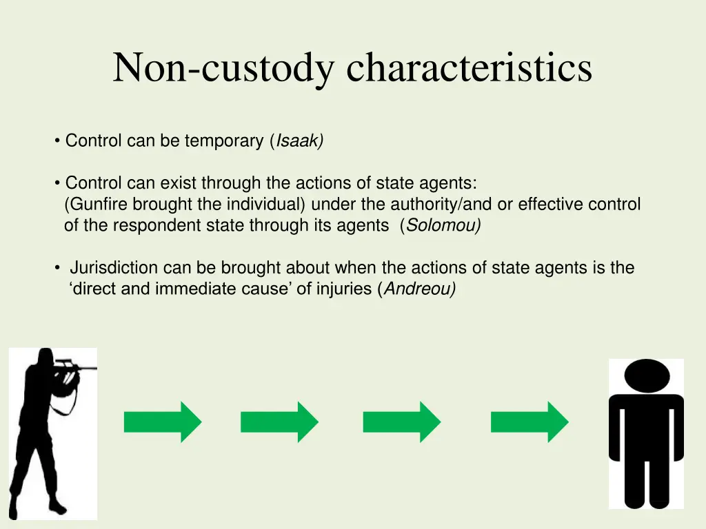 non custody characteristics