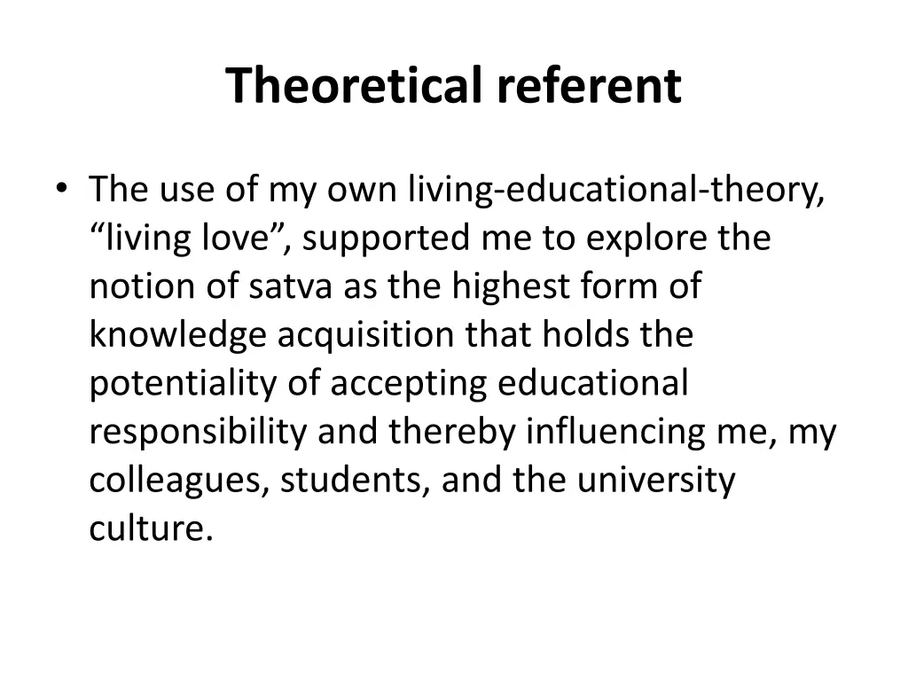 theoretical referent