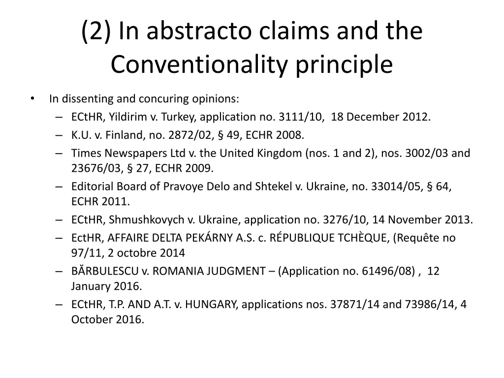 2 in abstracto claims and the conventionality 5