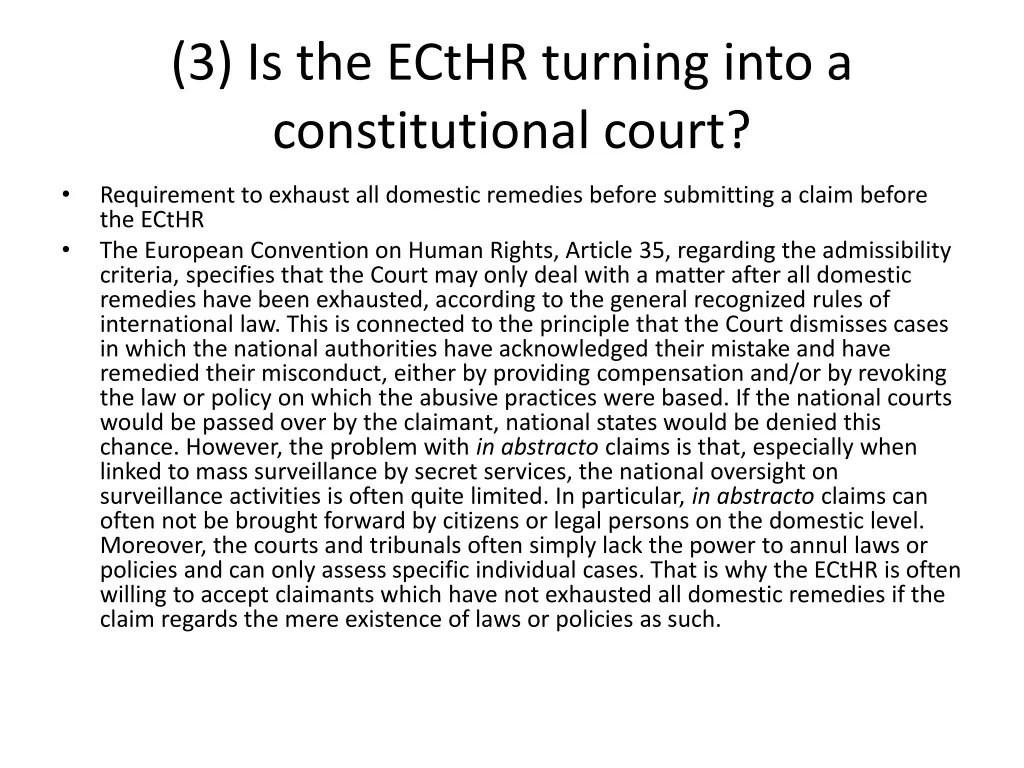 3 is the ecthr turning into a constitutional court 1