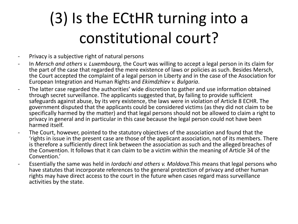 3 is the ecthr turning into a constitutional court