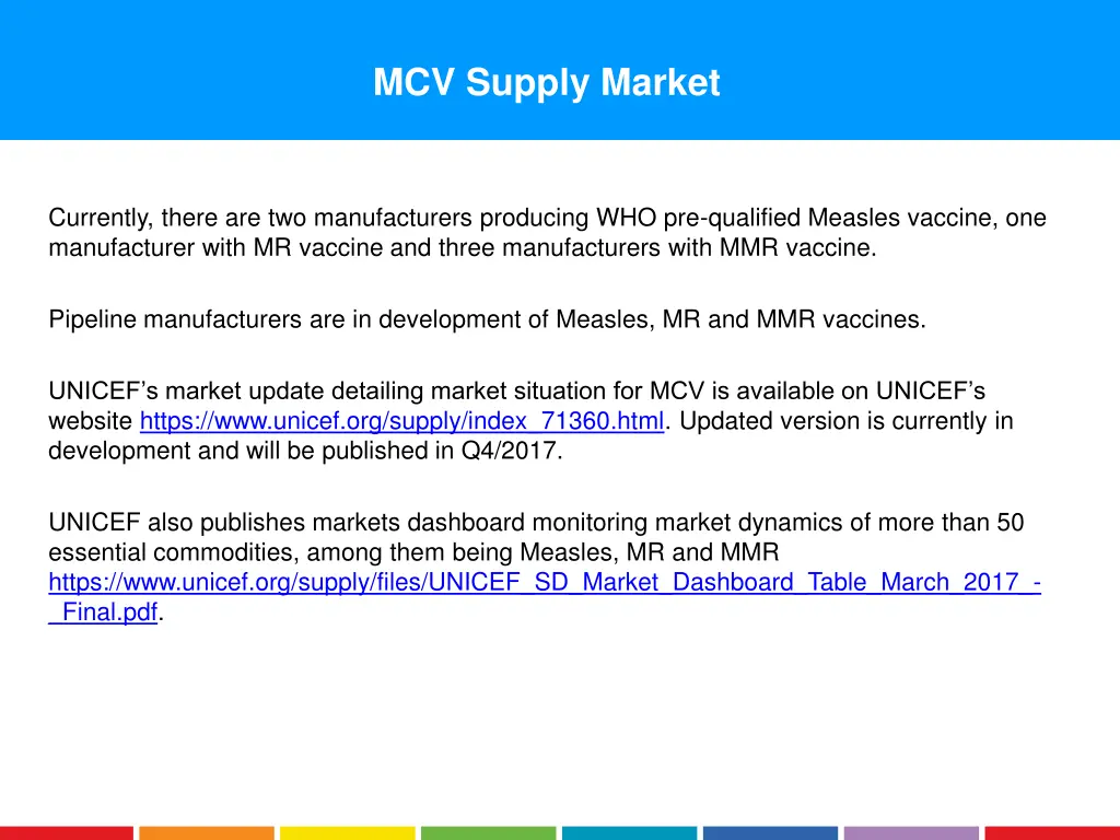 mcv supply market