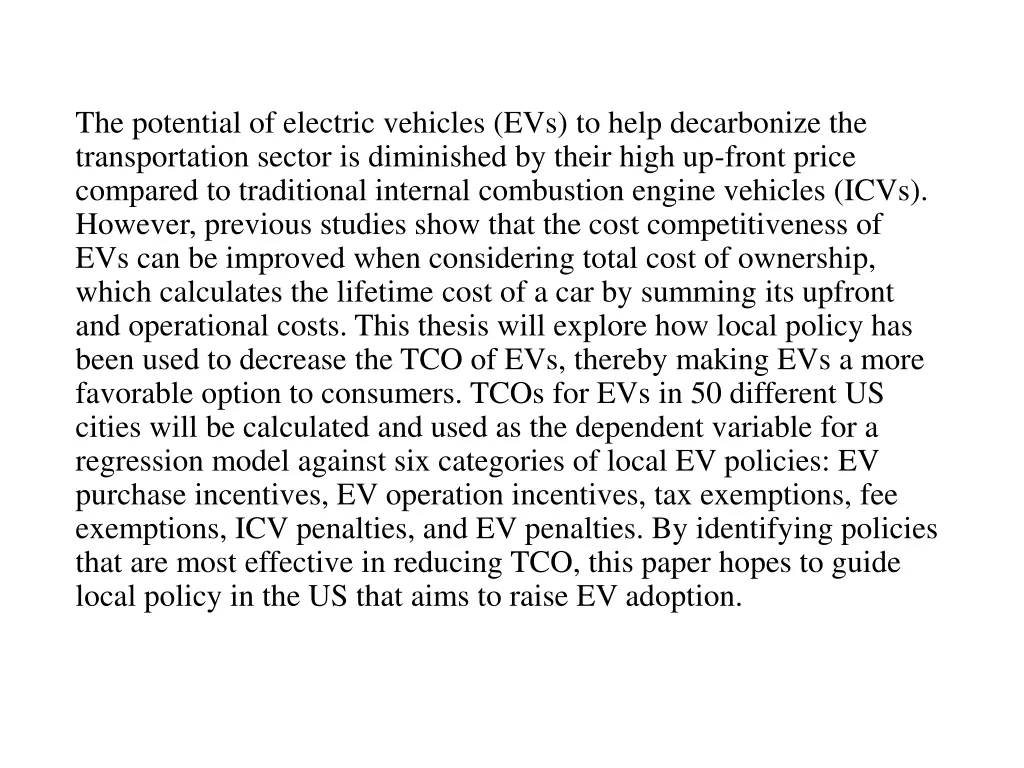 the potential of electric vehicles evs to help