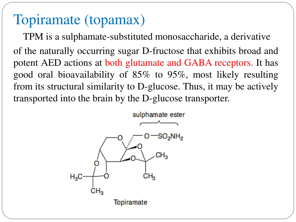 topiramate topamax tpm is a sulphamate