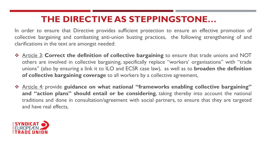 the directive as steppingstone