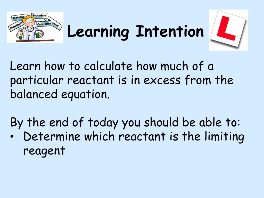 learning intention