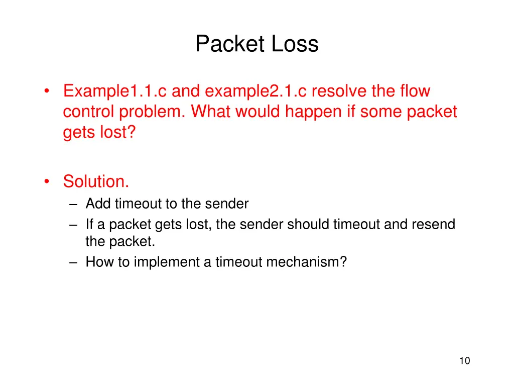 packet loss