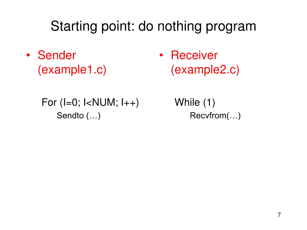 starting point do nothing program