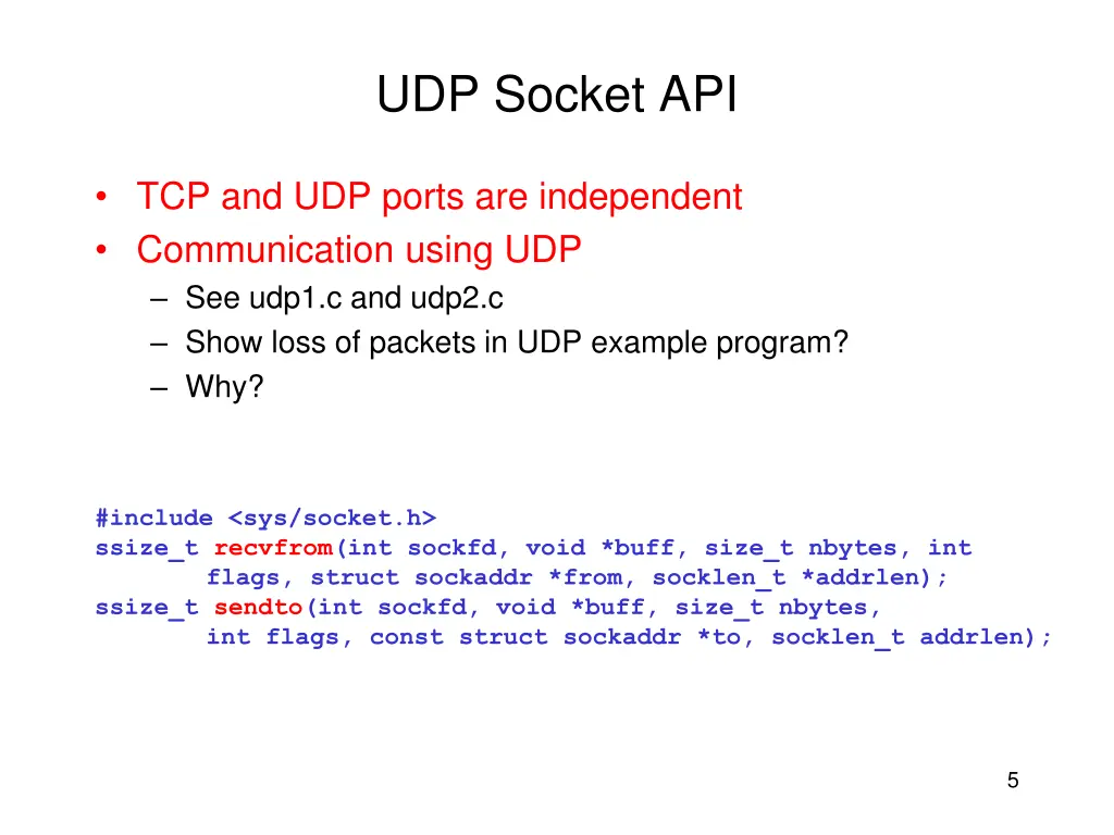 udp socket api 1