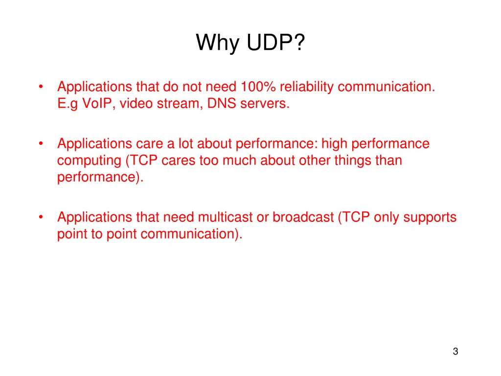 why udp