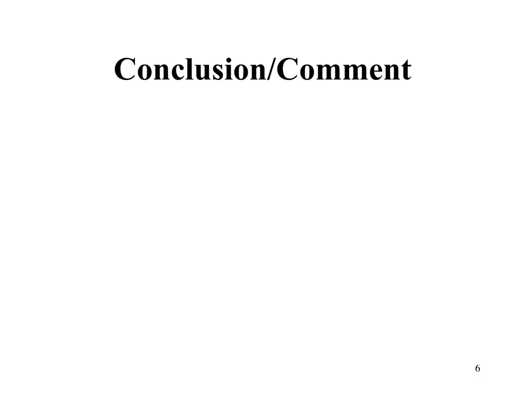 conclusion comment