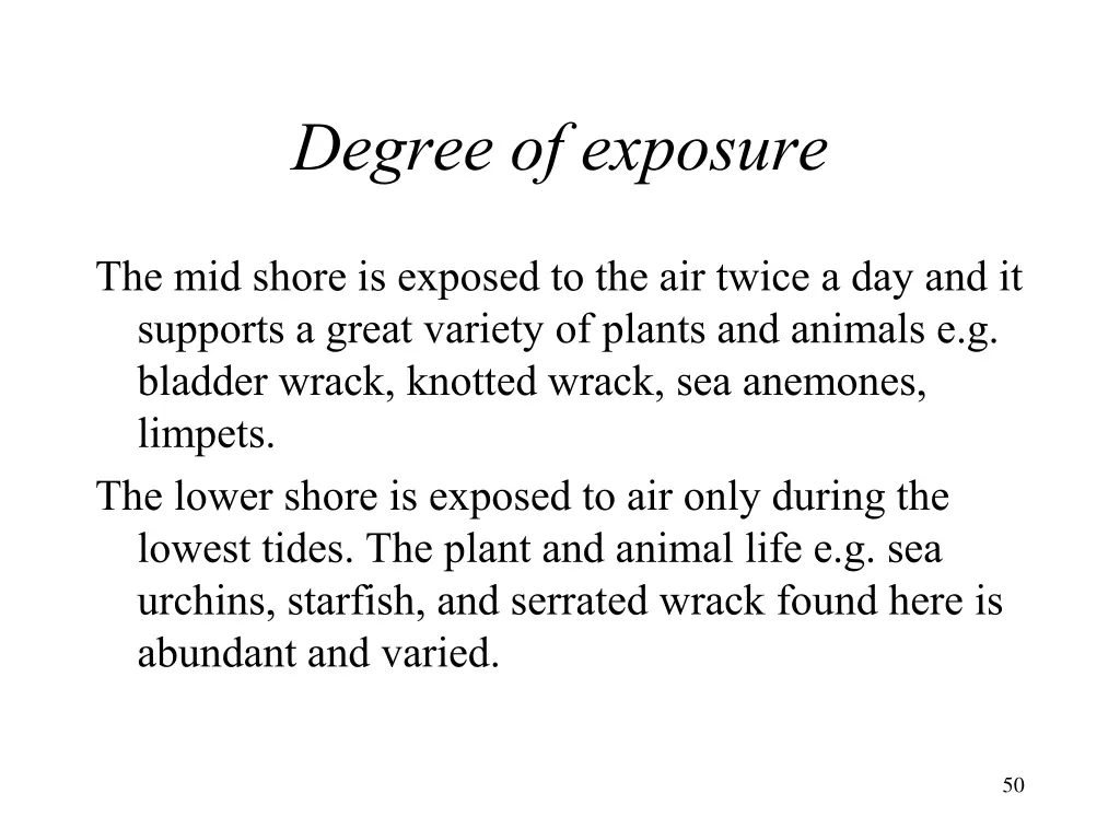 degree of exposure 2